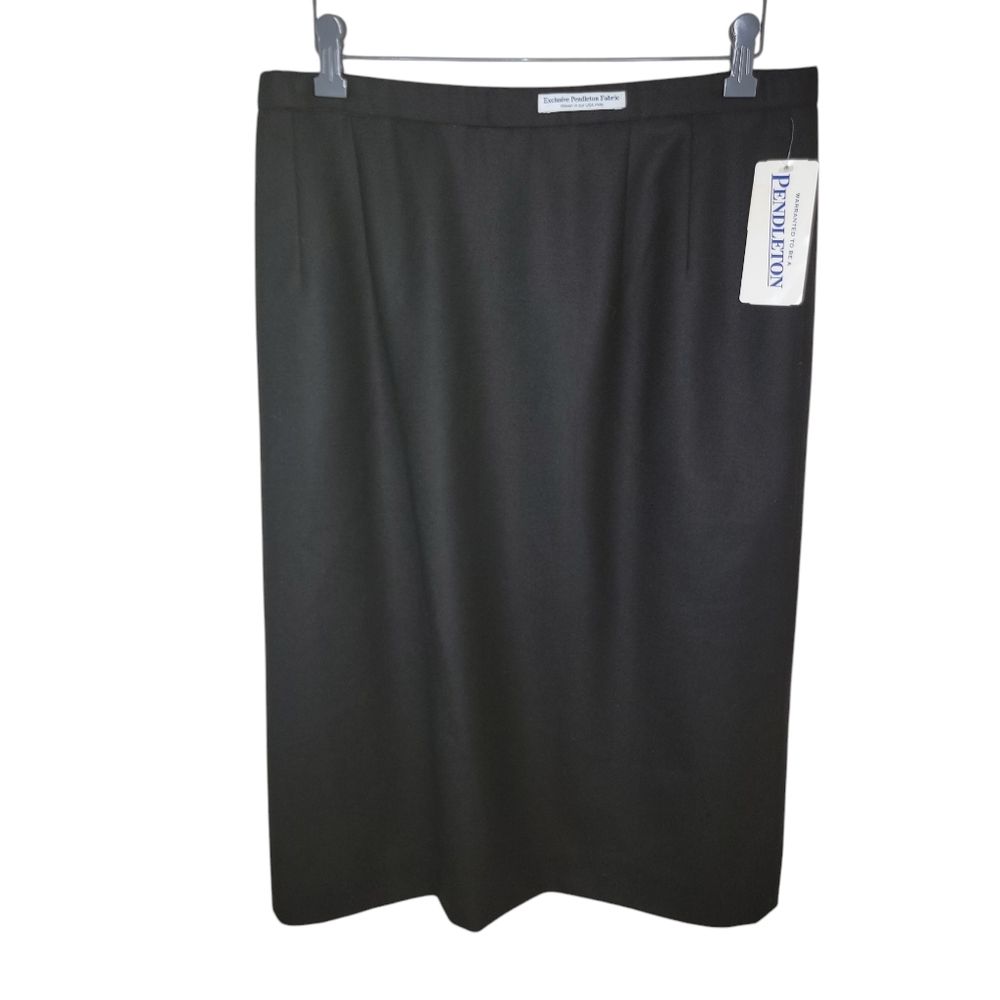 Pendleton Nwt 100% Virgin Wool Black Pencil Skirt Size 12